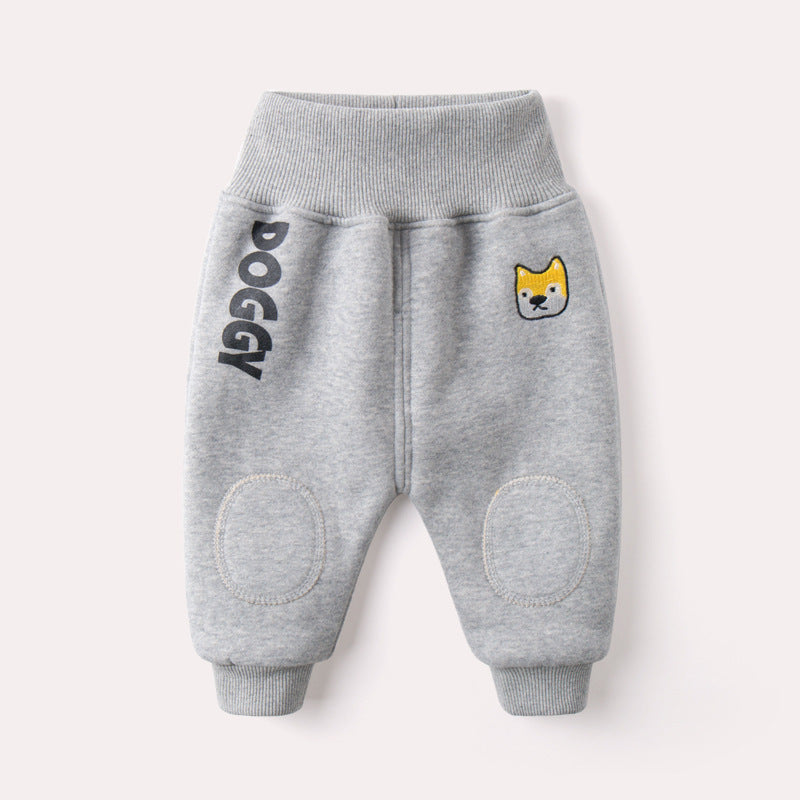 Baby winter plus velvet pants