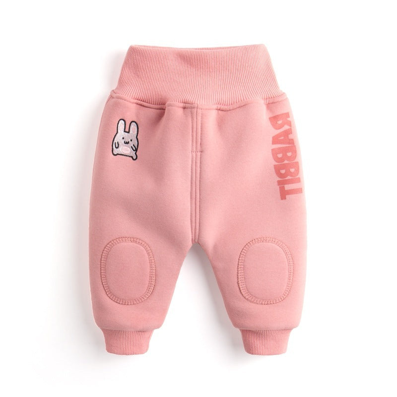 Baby winter plus velvet pants