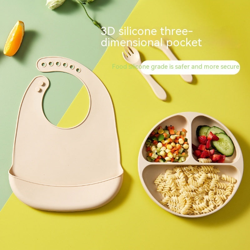 Thin Baby Eating Silicone Baby Bibs Oil-proof