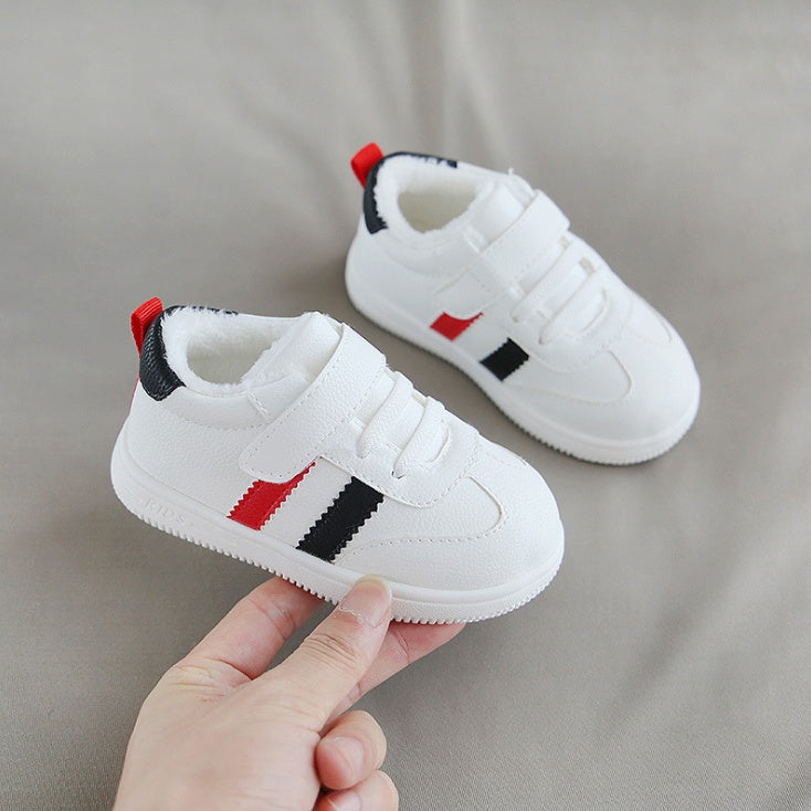 Little white shoes Velcro baby shoes
