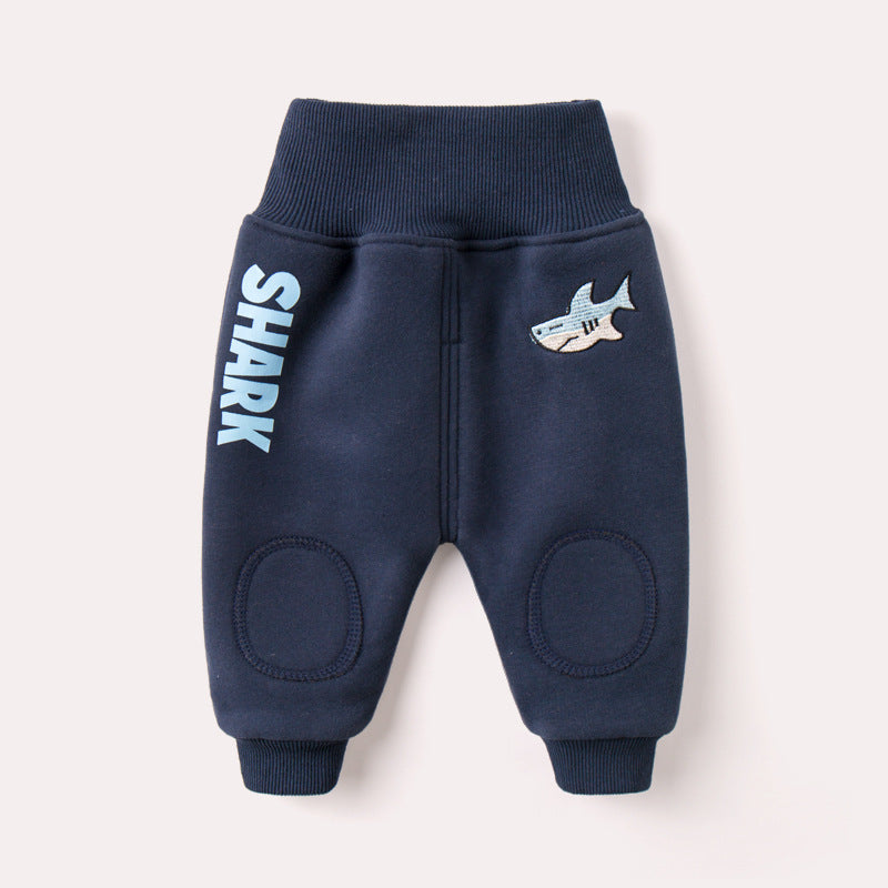Baby winter plus velvet pants