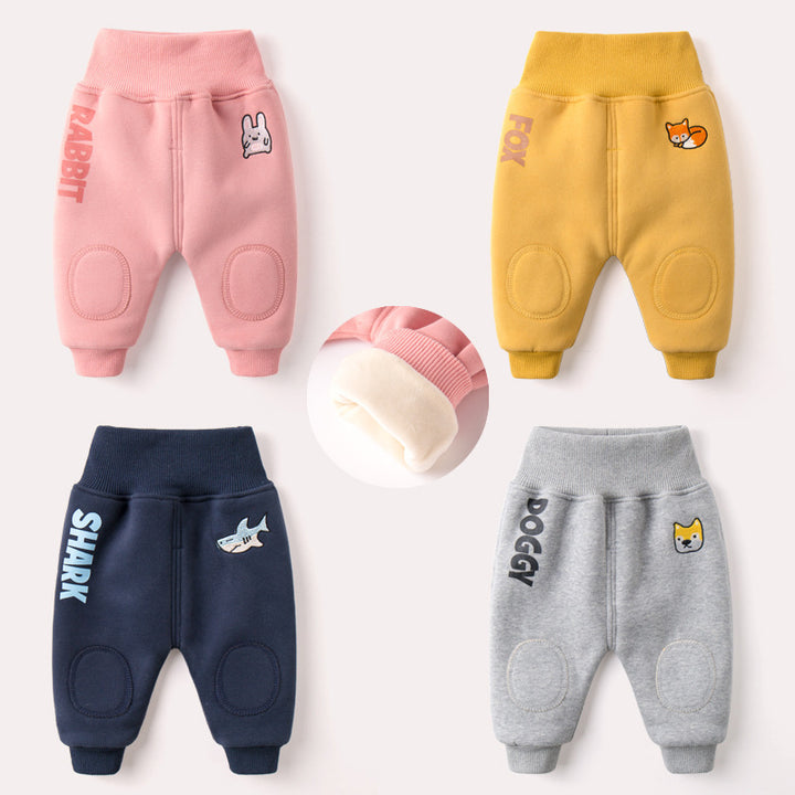Baby winter plus velvet pants