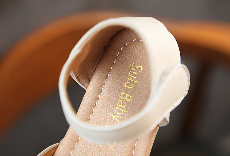 Girls half sandals flowers woven models