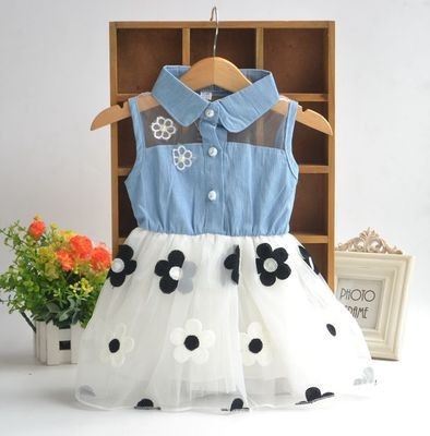 Summer girls wear denim skirt