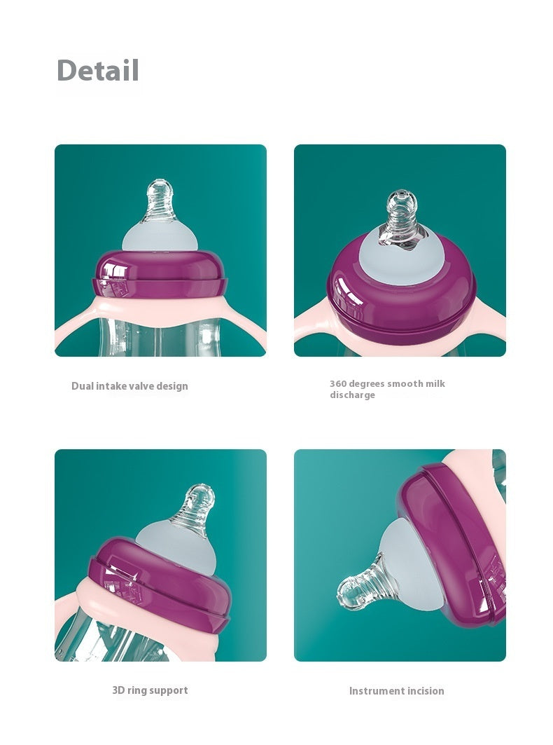 Baby Wide Caliber PP Straw Feeding Bottle
