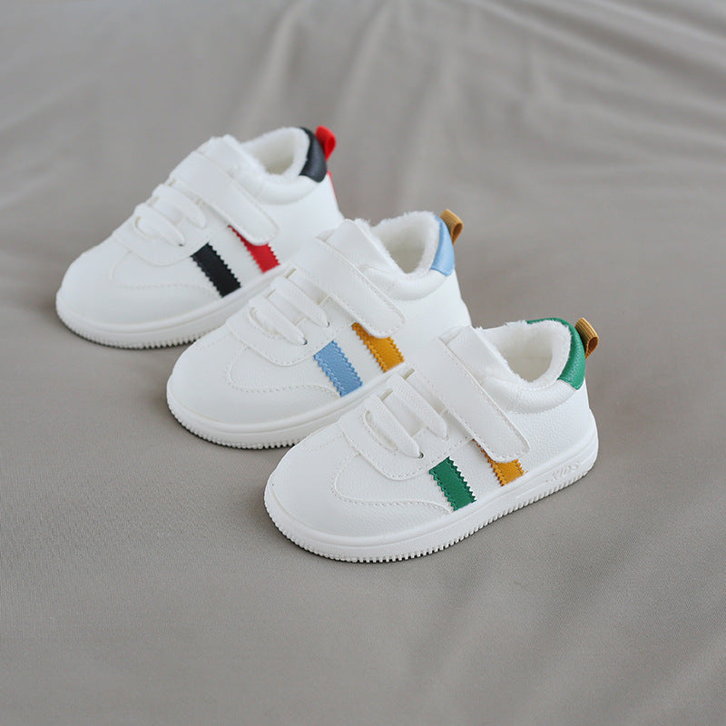 Little white shoes Velcro baby shoes