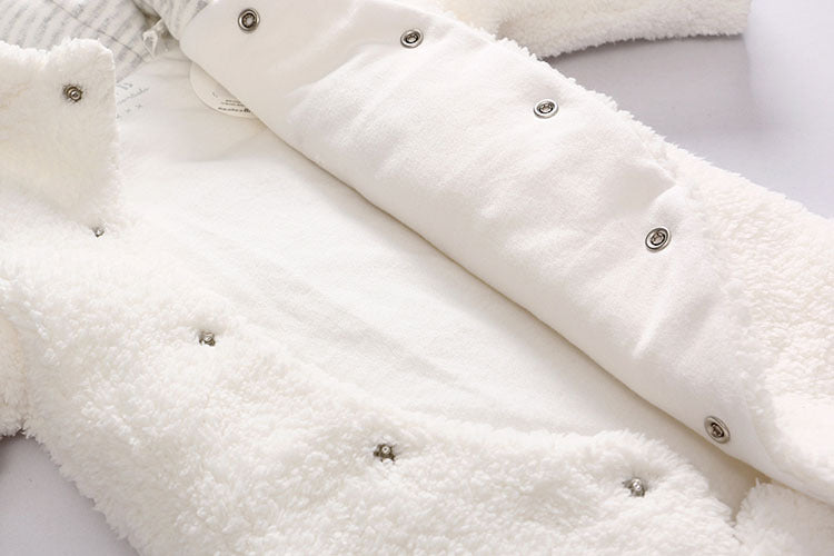 Baby clothes lamb winter cotton padded
