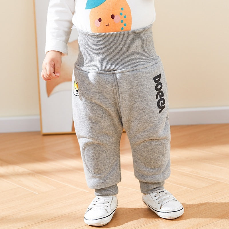 Baby winter plus velvet pants