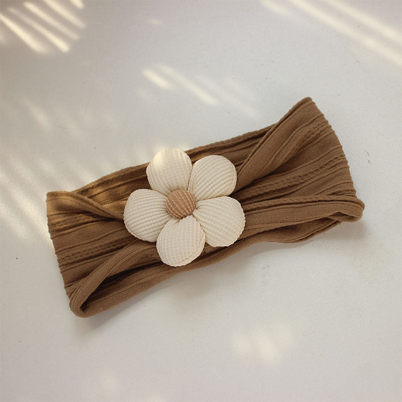 Soft Nylon Baby Flower Headbands For