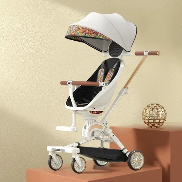 Can Sit And Lie Flat Two-way Folding Lightweight Stroller