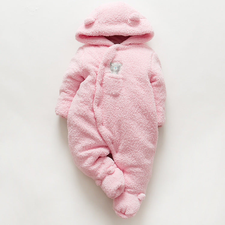Baby clothes lamb winter cotton padded