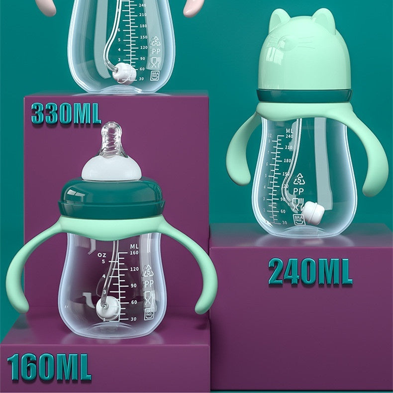 Baby Wide Caliber PP Straw Feeding Bottle