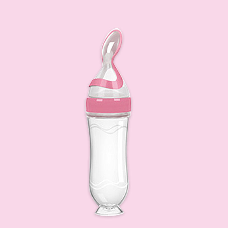 Baby Rice Paste Spoon Feeding Bottle Silicone
