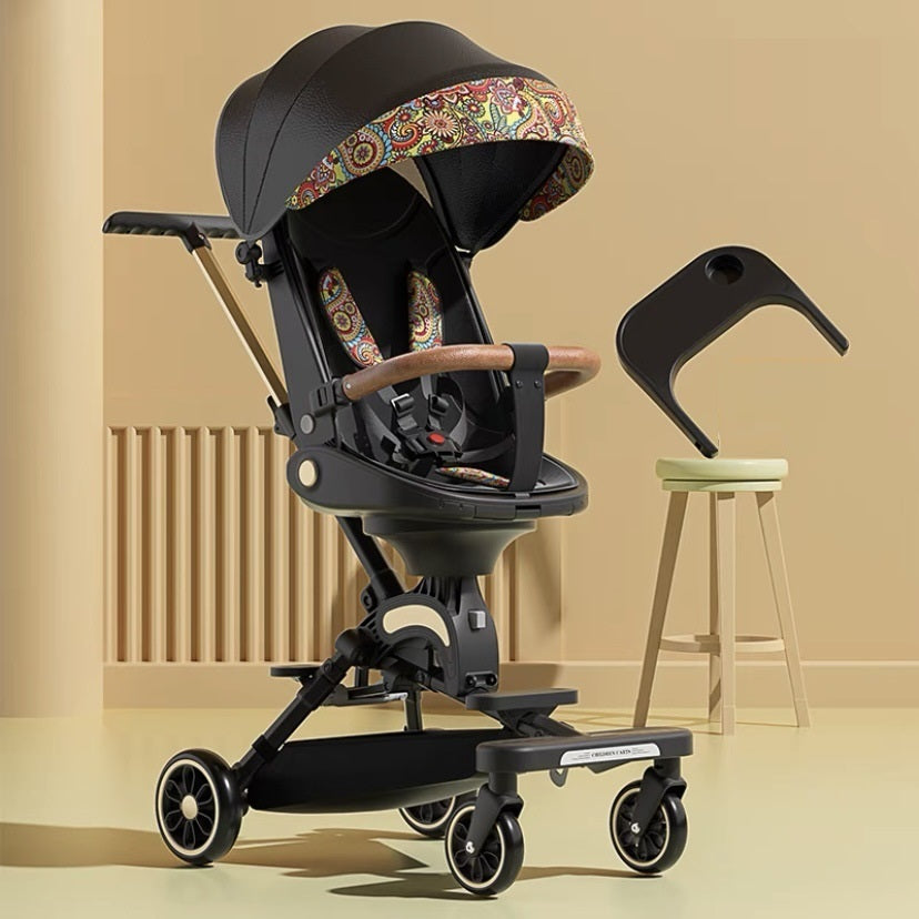 Can Sit And Lie Flat Two-way Folding Lightweight Stroller