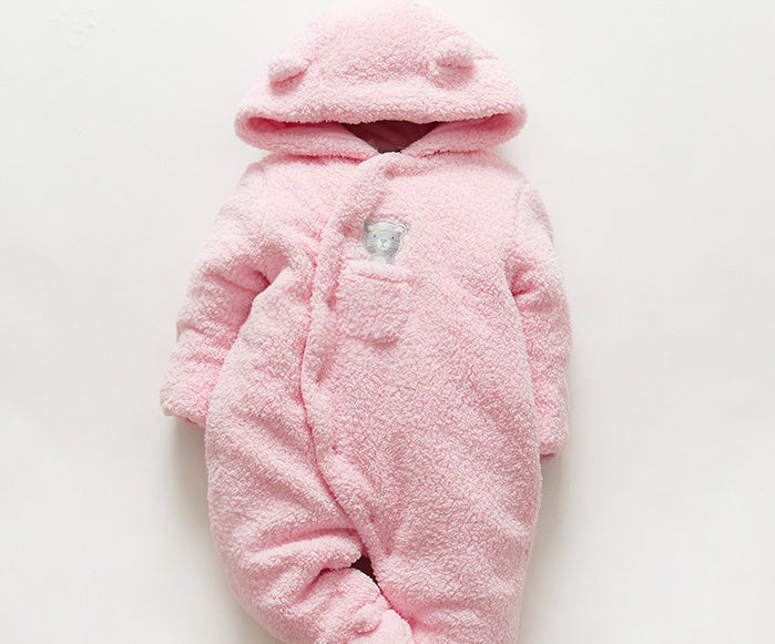 Baby clothes lamb winter cotton padded