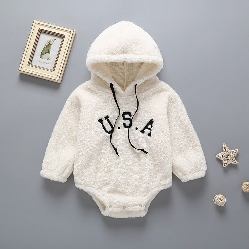 Infant Toddler Cute Plush One-piece Sweater Baby
