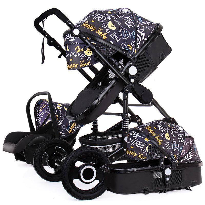 High-view Stroller Can Sit And Lie Down