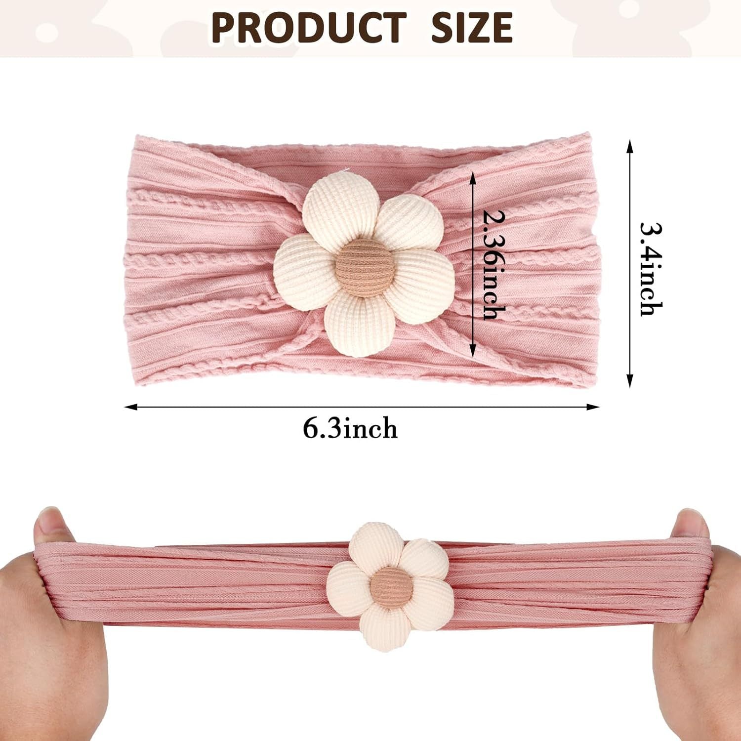 Soft Nylon Baby Flower Headbands For